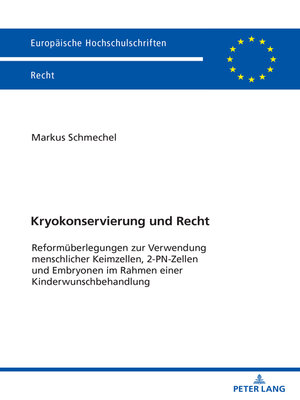 cover image of Kryokonservierung und Recht